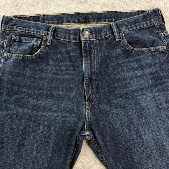 Levis 569 Mens Jeans 36x30 (fits 37x28) Blue Loose Straight Relaxed Dark Wash - Picture 4 of 15